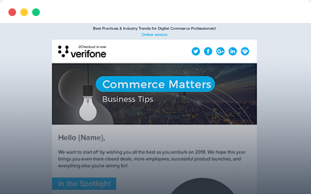 Sign-up for the Verifone Newsletter